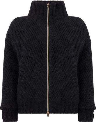 Herno Cardigan Met Rits - Dames - Vesten - Zwart - M - Wol - Truien & Vesten