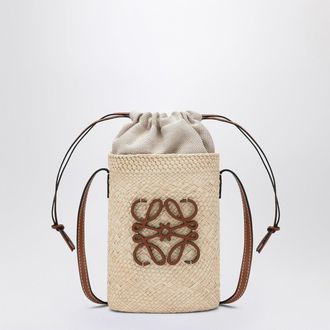 Loewe Square bag in Iraca palm and leather