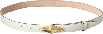 Jimmy Choo London Diamond Clasp Leather Belt
