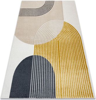 RugsX Rugsx - Alfombra Fusion 0240 Crema / Amarillo - Geom&eacute;trica, Moderna, Abstracta Yellow 280x370 Cm