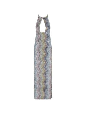 Missoni Langes Lam&eacute;-Kleid mit Pailletten und Ausschnitten