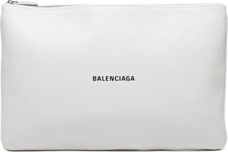Balenciaga Clutch Everyday con zip 2010-2024 - Bianco