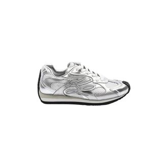 Karl Lagerfeld Schoenen, Dames, Grijs, 36 EU, Leer, Velocette Sneakers
