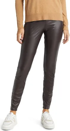 Hue Faux Leather Leggings in Espresso at Nordstrom, Size X-Large