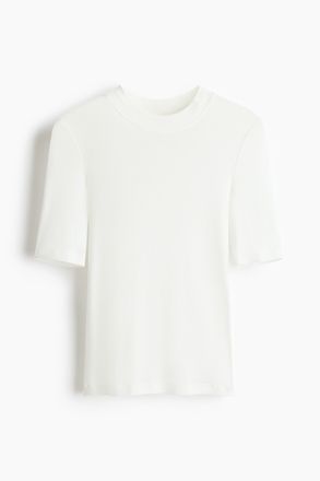 H&M T-Shirt aus Pima-Baumwolle - Weiss