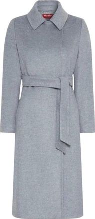 Max Mara Bcollag Jas - Dames - Jas met riem - Grijs - M - Wol - Jassen