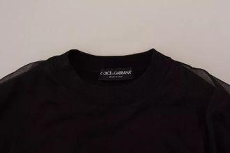 Dolce & Gabbana Black Polyester Logo Men Pullover Mens Sweater (Pre-Owned)