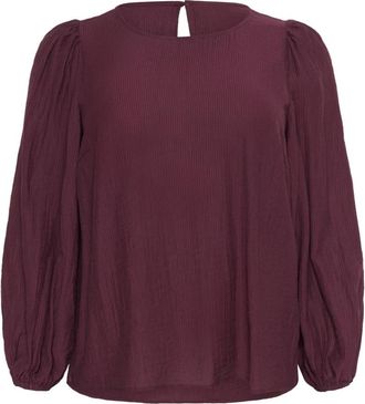 Kaffe Curve Vrouwelijke Blouse Windsor Wine - Dames - Blouses - Rood - XL - Overhemden