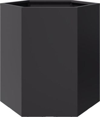 vidaXL Jardinera Hexagonal Acero Negra 46x40x45 Cm Vidaxl