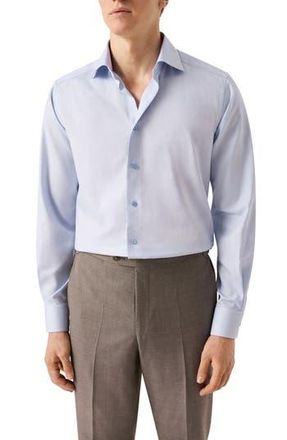 Eton Contemporary Fit Microcheck Cotton Dress Shirt in Medium Pink at Nordstrom Rack, Size 17.5