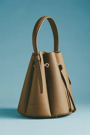 Melie Bianco Laguna Cinched Vegan Leather Bucket Bag
