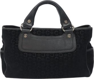 Celine Boogie Satchel Macadam Black Canvas Bag (Pre-Owned)