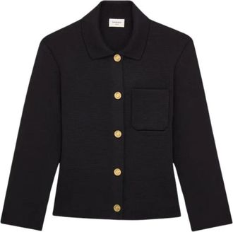 Saint Laurent SL H26 Jas - Dames - Vesten - Zwart - M - Truien & Vesten