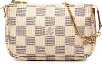 Louis Vuitton Pre-owned Printed Canvas Pouch - Dames - Vintage Handtas - Wit - ONE Size - Vintage