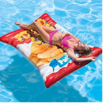 Trade Shop Trade Shop - Materassino Isola Gonfiabile Stampa Patatine Chips In Pvc Mare Piscina 178x140cm