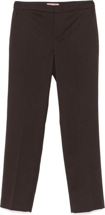 Twinset Koffie Chocolade Broek - Dames - Slim Fit Broeken - Bruin - S - Wol - Broeken