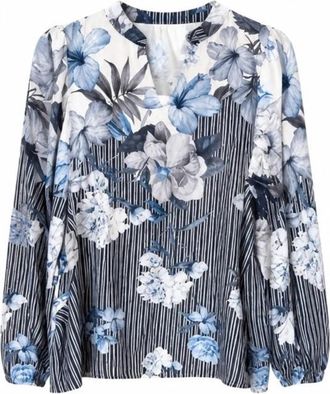 2-Biz Amoa Blouse - Dames - Blouses - Blauw - XL - Overhemden