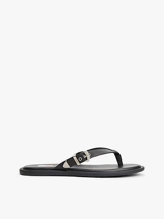 Tommy Hilfiger Leather Buckle Flip-Flops