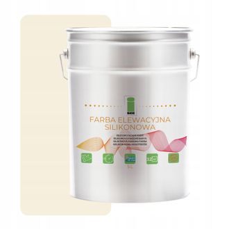 OEM Pintura De Silicona Para Fachadas, Blanca, Beige Claro, 5 L + Antialgas