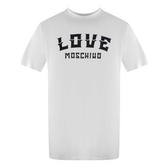 Love Moschino Heren Vet Logo T-Shirt (Wit)