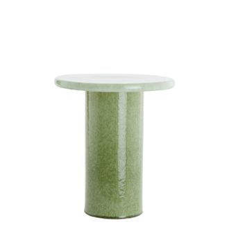 Light & Living Mesa Auxiliar Tudo Cer&aacute;mica Menta &Oslash;40,5x45,5 L&l