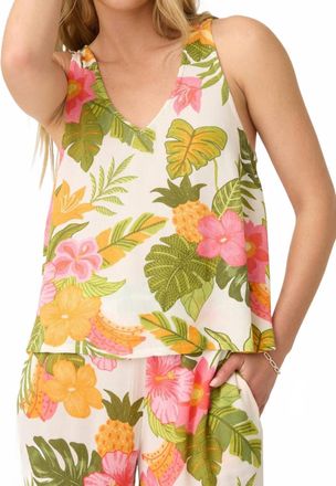 PJ Salvage Copacabana Tank In Ivory Floral