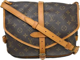 Louis Vuitton Saumur Monogram Canvas Brown Canvas Handbag (Pre-Owned)