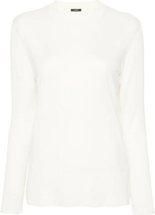 Joseph Superfijne Merino Wollen Trui - Dames - Ronde hals truien - Wit - L - Wol - Truien & Vesten
