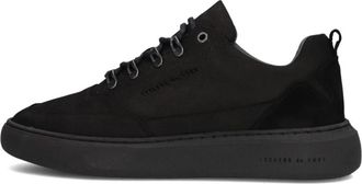 Cycleur de Luxe Zwarte Su&egrave;de Stijlvolle Heren Sneakers - Heren - Sneakers - Zwart - 46 EU - Su&egrave;de - Schoenen