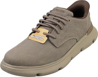 Skechers Slip-ins Garza Clive Vegan Mens Casual Trainers in Dark Taupe - 12 UK
