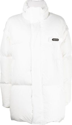 Kimhekim logo-plaque puffer jacket - women - Polyester - 34 - White