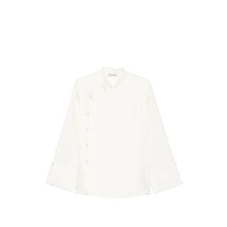 R&oacute;he Frog-fastening Wide-cuff Blouse