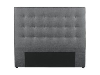 VENTE-UNIQUE.COM Cabecero tela gris 140x190 cm, 140x200 cm
