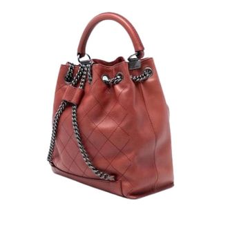 Chanel Pre-owned Bucket Backpack - Dames - Pre-owned - Rood - Maat: ONE Size Leer