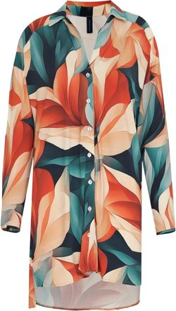 Lygia & Nanny Chemisier Meline a fiori - Arancione