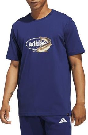 adidas Fish Sportsman Graphic T-Shirt in Dark Blue at Nordstrom Rack, Size Xx-Large R