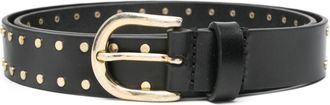 Isabel Marant Zap stud-embellished belt - women - Calf Leather - 75 - Black