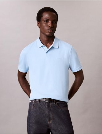 Calvin Klein Mens Liquid Touch Polo Shirt - Blue - 2XL