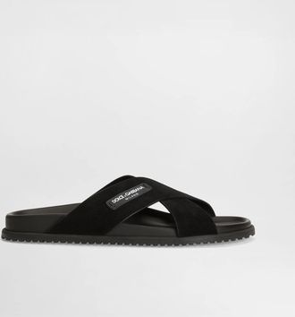Dolce & Gabbana Sandals In Split - Man Sandals And Slides Black 42.5