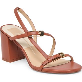 Dolce Vita Faye Slingback Sandal in Cognac Leather at Nordstrom, Size 6.5