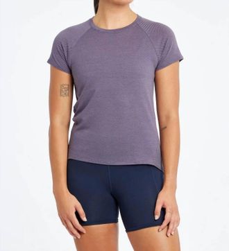 Oiselle Flyout Short Sleeve Top In Twilight