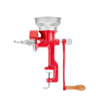 Victoria Victoria 30032 Molino Cereales Manual Hierro Fundido Para Moler Caf&eacute;, Ma&iacute;z, Semillas, Grosor Ajustable Rojo