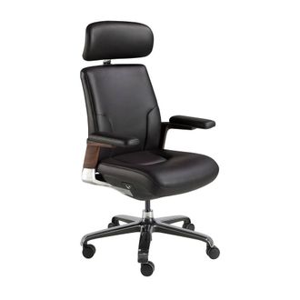 Angel Cerd&aacute; Leatherette Swivel Office Chair in Black