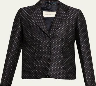 Dries Van Noten Geo Jacquard Single-Breasted Jacket