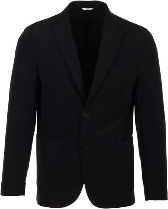 Cruna Tailored Black Notch Lapel Two-Button Blazer