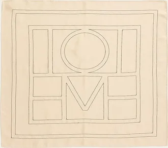 Toteme Embroidered Logo Monogram Silk Scarf