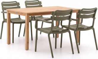 Forza Furniture Forza Vico/Liverpool 145cm dining tuinset 5-delig stapelbaar
