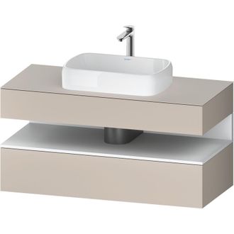 Duravit Duravit - Qatego Consola Mueble Bajo Lavabo, 1 Extra&iacute;ble, 1 Caj&oacute;n