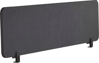 Beliani Panel Separador Gris Oscuro 160 X 40 Cm Poli&eacute;ster Pet Pantalla Ac&uacute;stica Oficina Wally