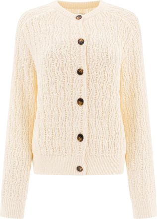 LouLou Cardigan Sean con bottoni - Toni neutri